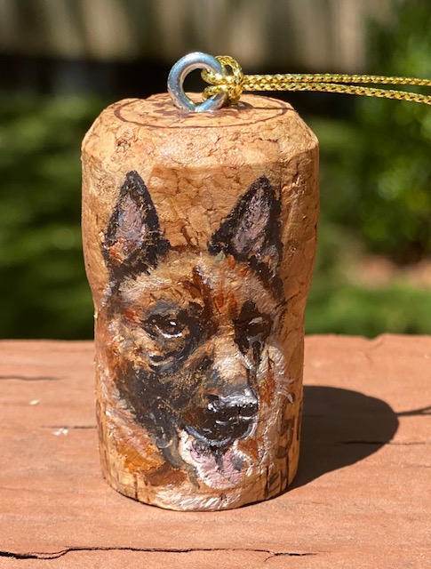 Original painted champagne cork