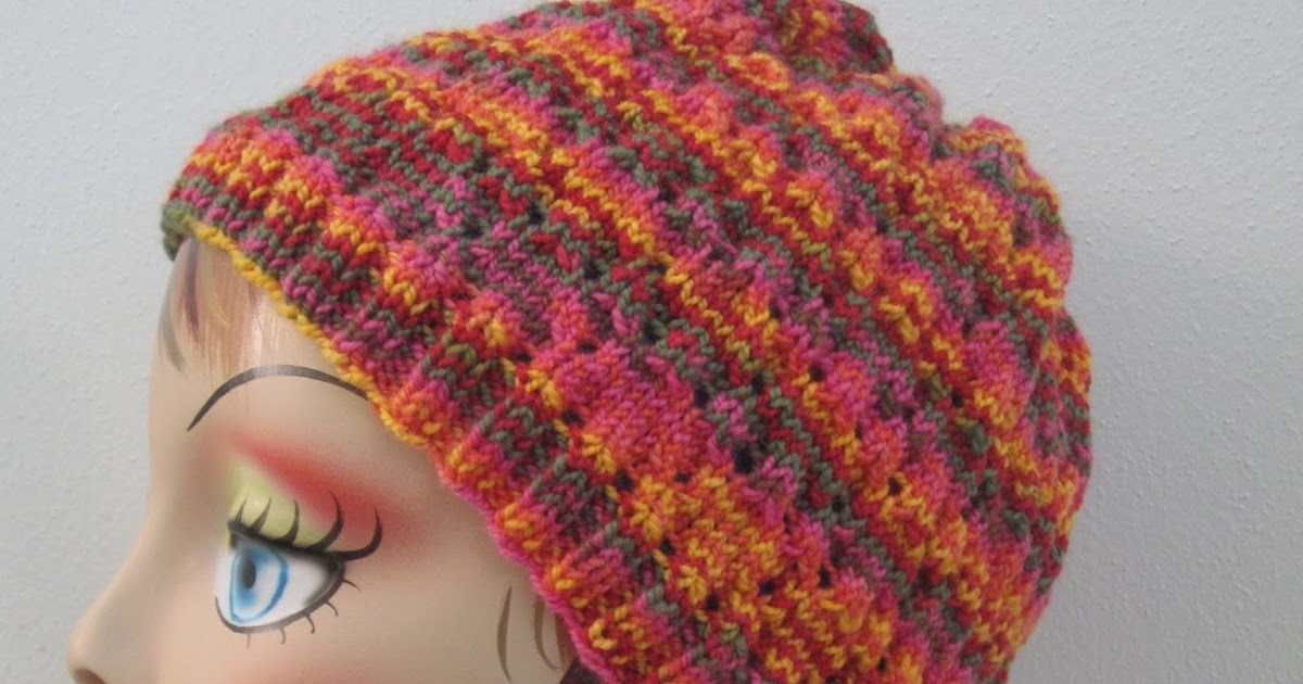 Balls to the Walls Knits Dimpled Eyelet Hat