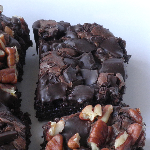 Food Pusher Gooey Brownies w/ Dove Chocolate Chunks
