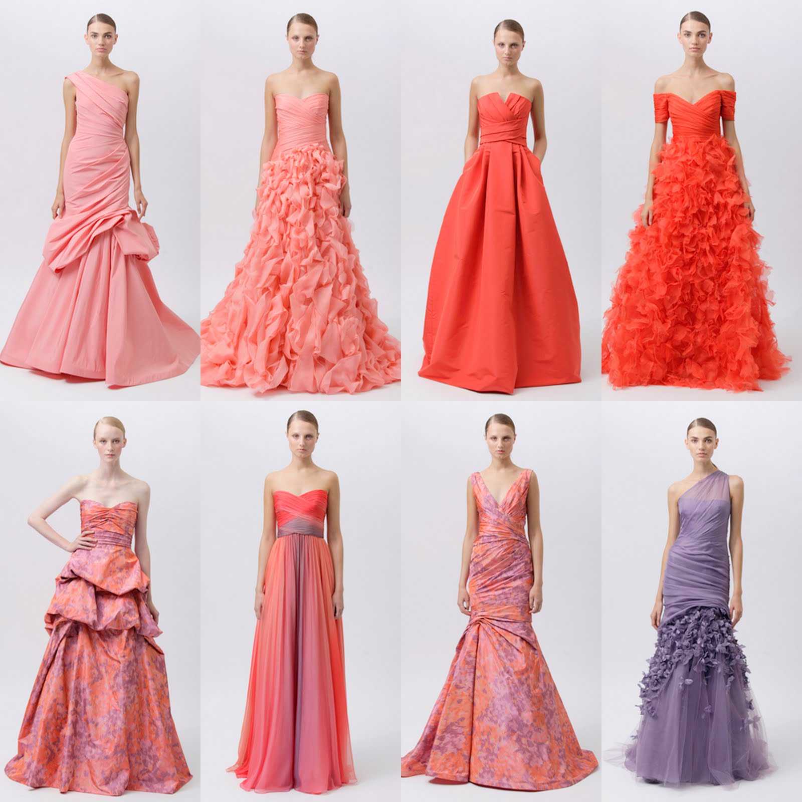 coral coloured dresses