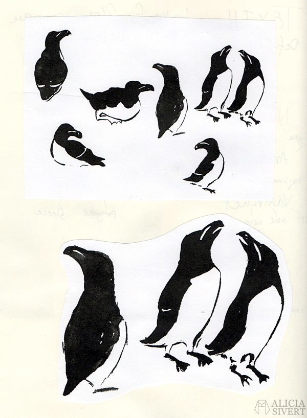 Razorbill pattern design by Alicia Sivertsson, 2015. aliciasivert, alicia sivertsson, alicia sivert, tordmule, tordmular, mönster, fågel, fåglar, mönsterrapport, rapport, mönsterkonstruktion, konstruera mönster, fågelmönster, klipp, klistra, limma, eskilstuna folkhögskola, skapa, skapande, kreativitet, razorbill, pattern, design, diy, do it yourself