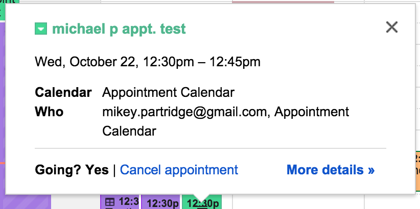 calender appointment