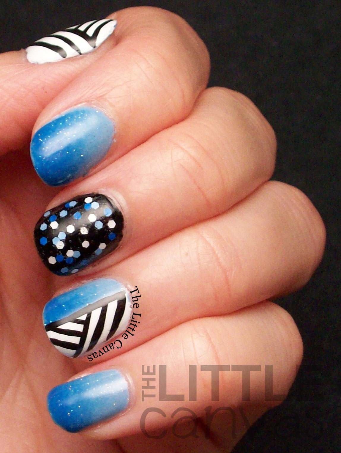 Tribal Nail Art with Sally Hansen Splash The Little Canvas