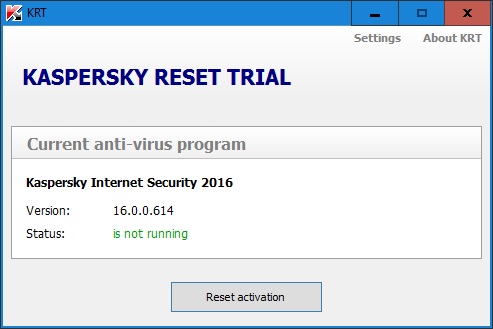 kaspersky internet security 2013 trial reset