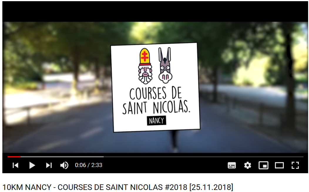 Lien vers la vidéo du 10km de la Saint-Nicolas