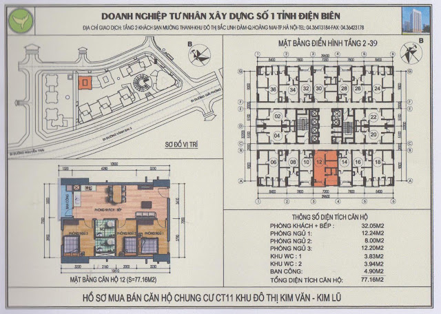 MẶT BẰNG CÁC CĂN HỘ KIM VĂN KIM LŨ CT11 MẶT BẰNG CÁC CĂN HỘ KIM VĂN KIM LŨ CT11