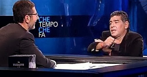 Fabio Fazio e Diego Armando Maradona