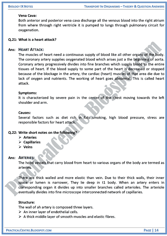 transport-in-organisms-theory-and-question-answers-biology-ix