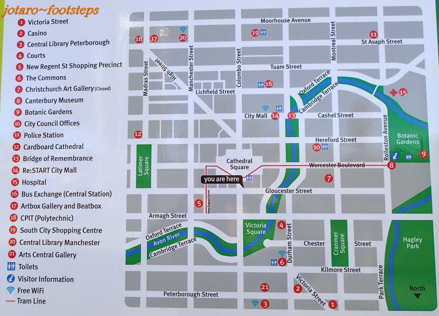 Street map Christchurch New Zealand