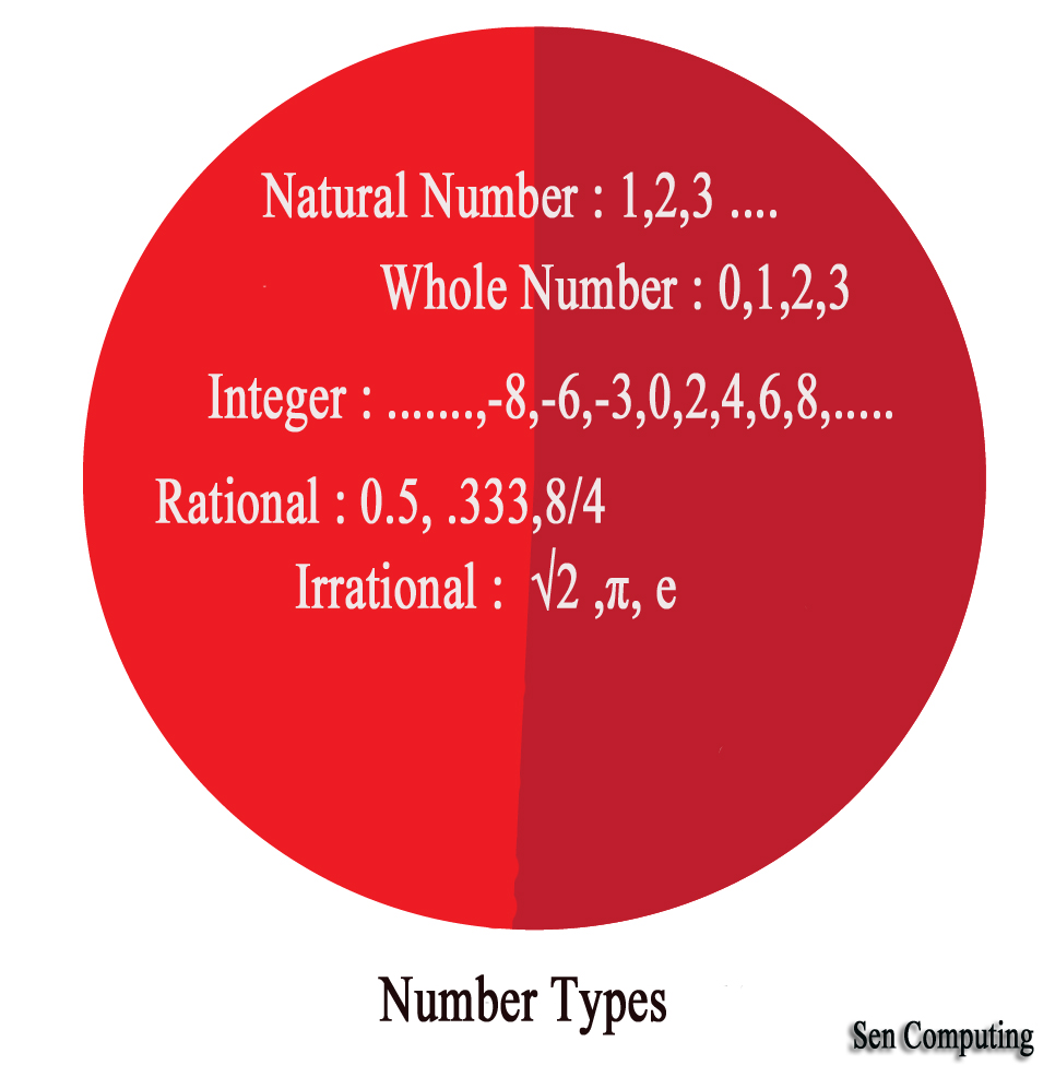 Number Types Chart