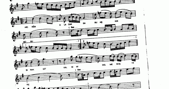 Hicran olacaksa bu aşkın sonu Notalar Sözleri