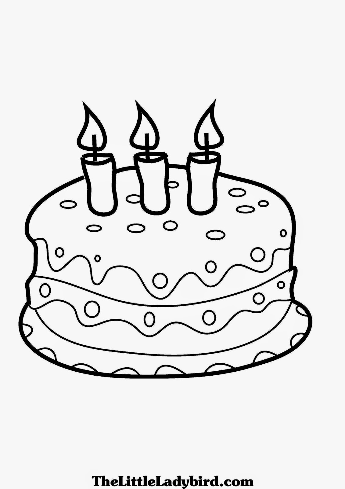 Free Coloring Pictures Birthday Cake Pictures To Color