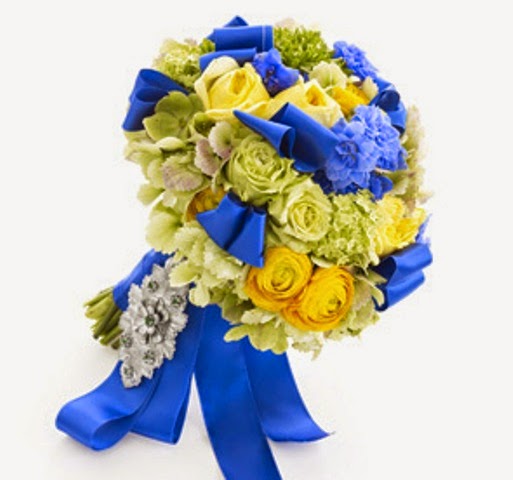 blue and yellow flowers beautiful weddings