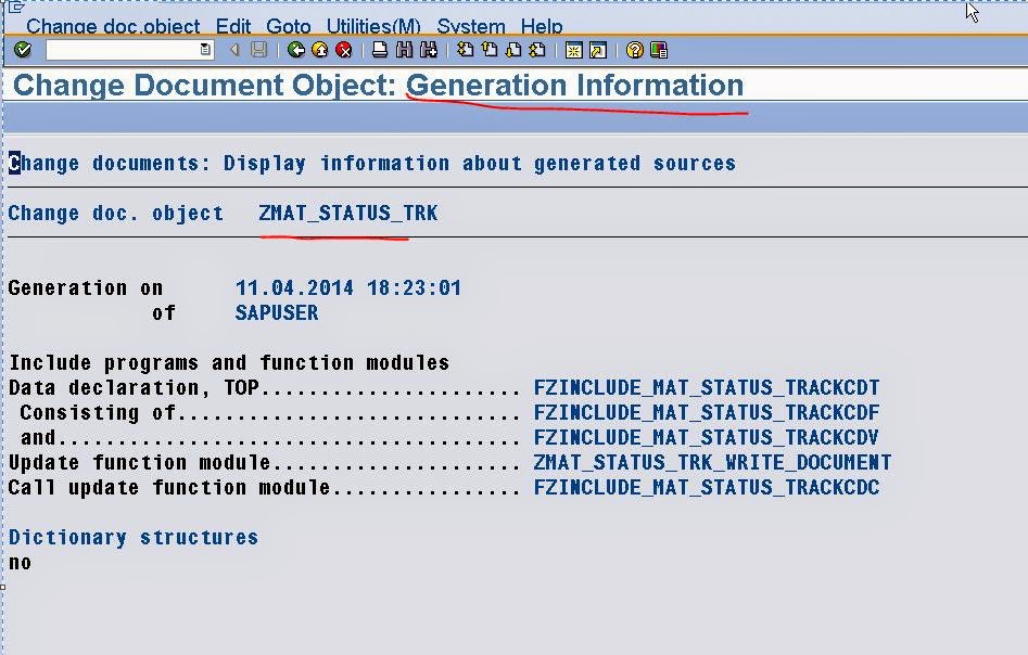 TECHSAP Creating SAP Change Document Object (SCDO)Using CDHDR