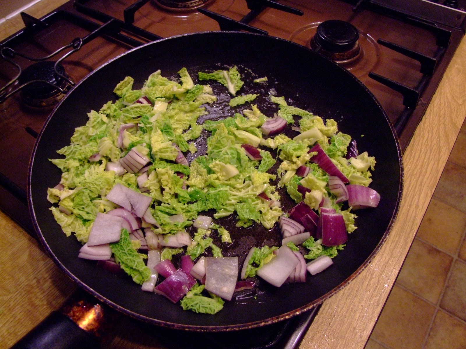 Tesco Value Chef Gammon with cabbage colcannon