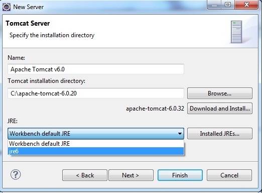 image is showing how to configure jre in eclipse showing how to configure, add or install apache tomcat server in eclipse