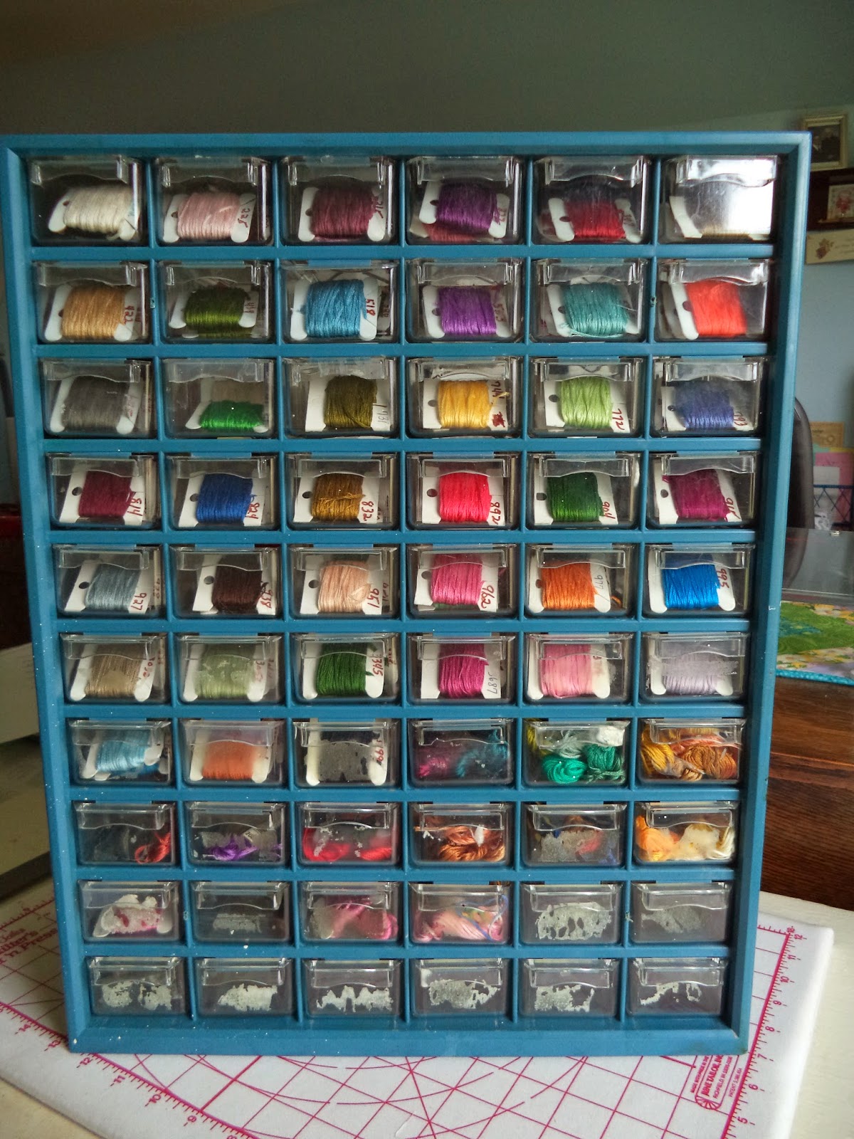 Life at Meadowcreek New Embroidery Floss Storage