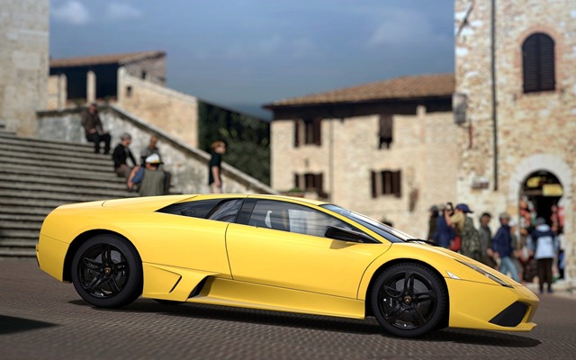 HD Yellow Lamborghini Desktop Wallpaper