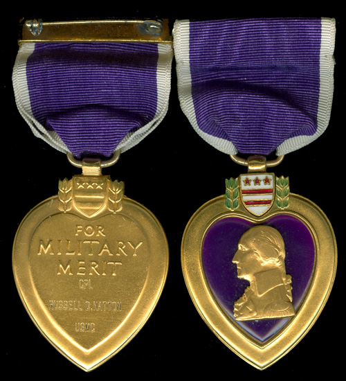 By order of the President of the United States, The Purple Heart