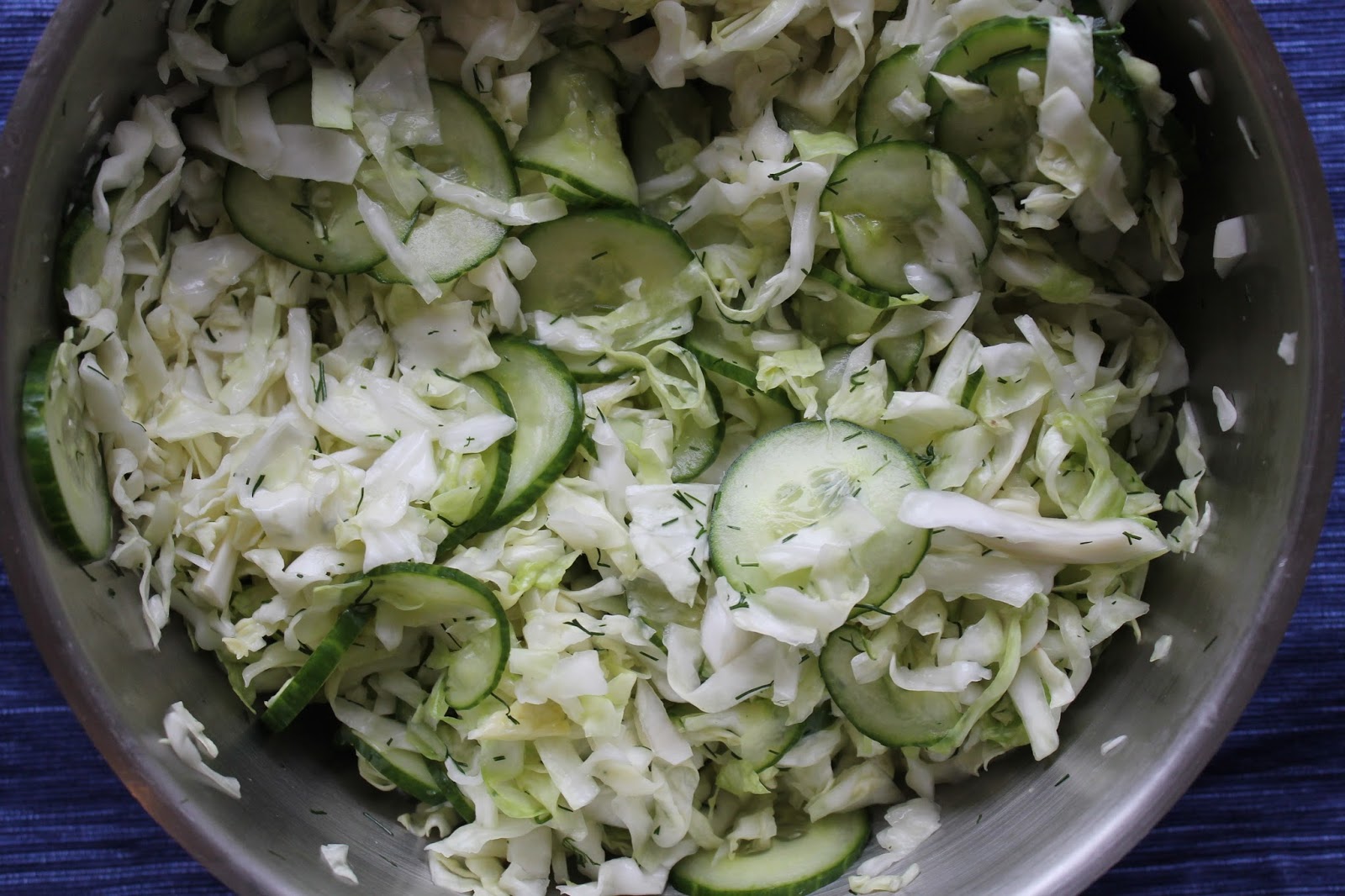 Life on Food Vinegar Slaw With Cucumbers And Dill