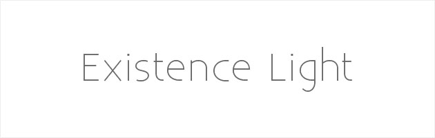 existence light webfont existence light webfont
