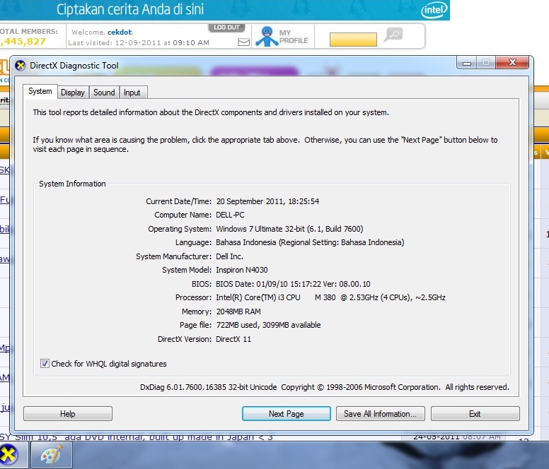 dell n4030 i3 masih garansi baru pakai 1 bulan dell n4030 i3 masih garansi baru pakai 1 bulan