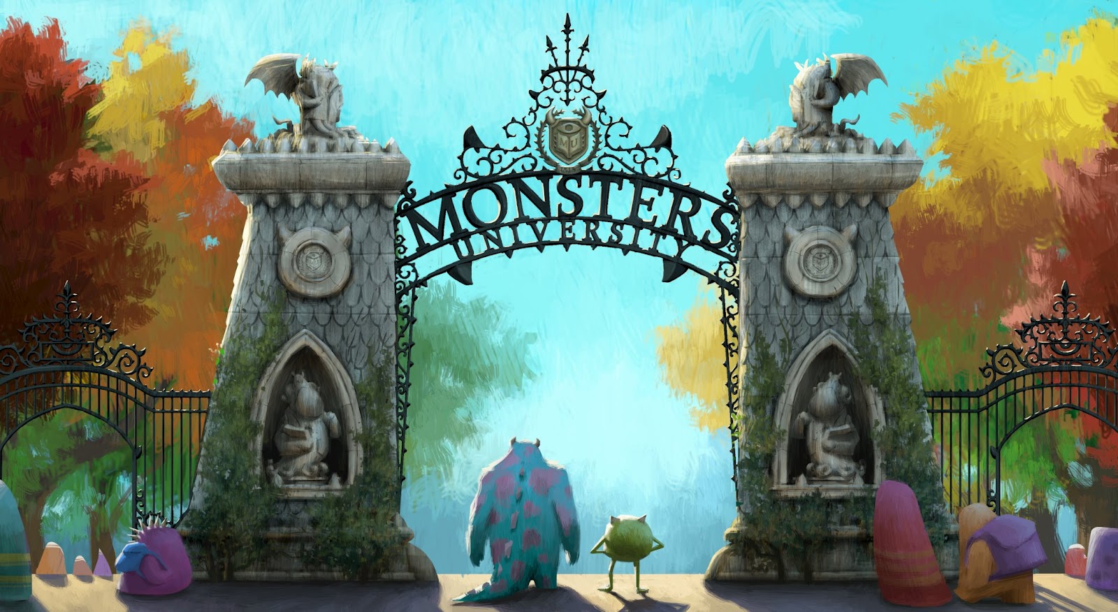تحميل الفيلم الانمي monsters nuiversity ( مدرسه المرعبين ) بمساحه 342 MB Monsters+University+Concept+Art