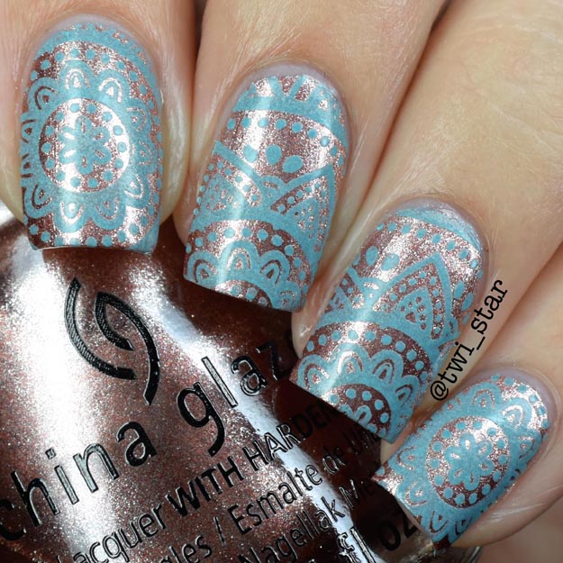 China Glaze Meet Me In The Mirage Tribal Stamping Nail Art