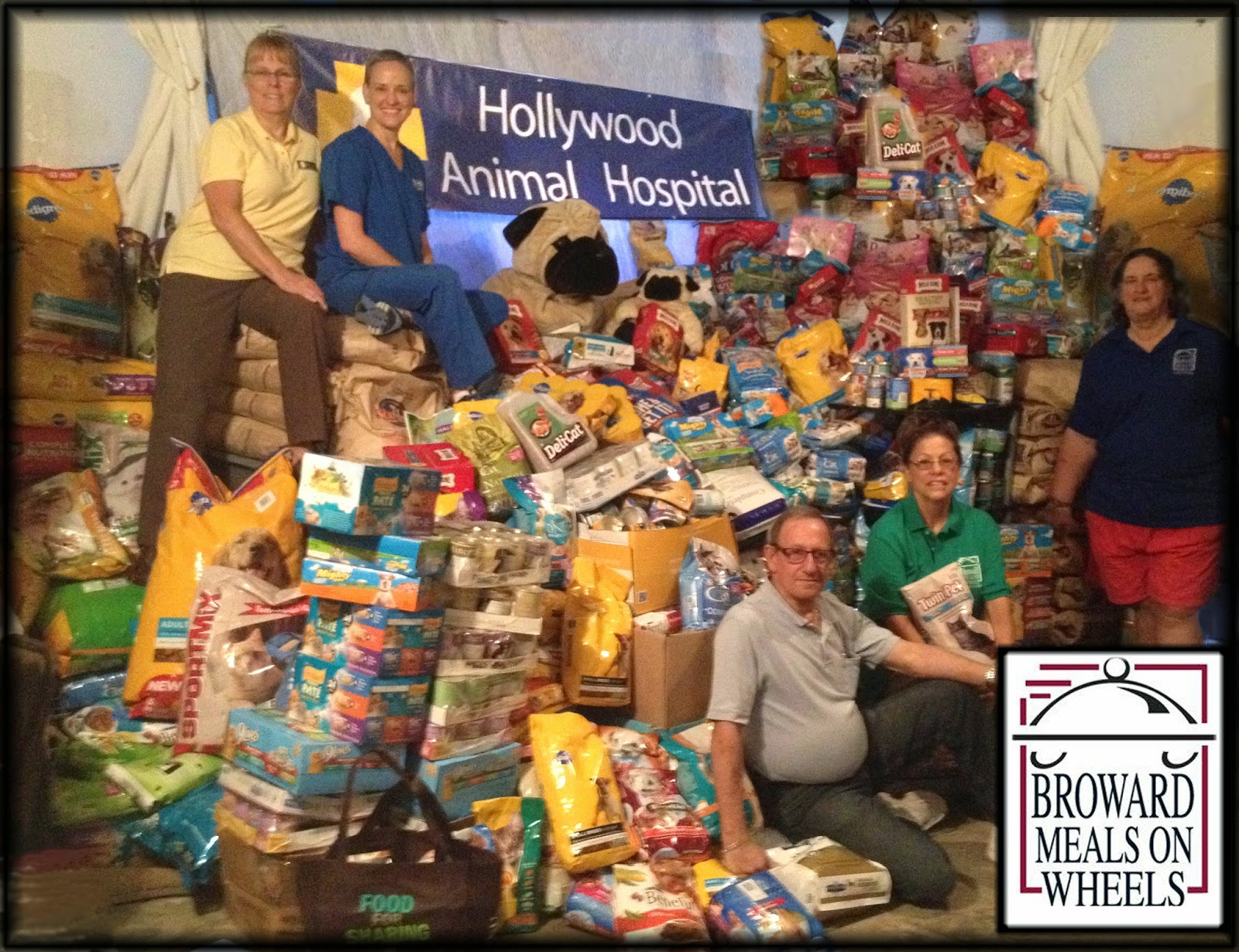 VCA Hollywood Animal Hospital Broward Meals on Wheels for Pets Food Drive