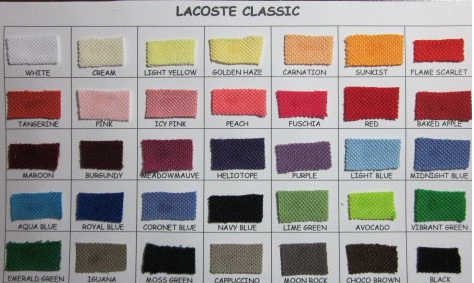 lacoste classic polo shirt colors