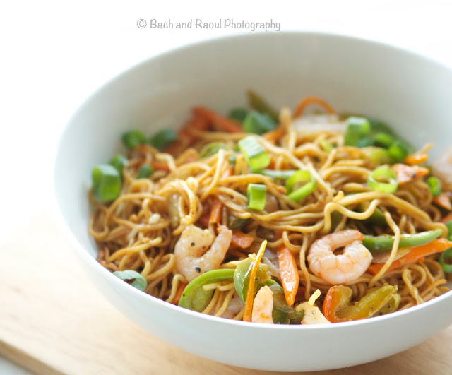 Indian Chinese Shrimp Chow Mein