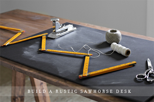 Trash To Treasure Sawhorse Desk Brooklyn Limestone