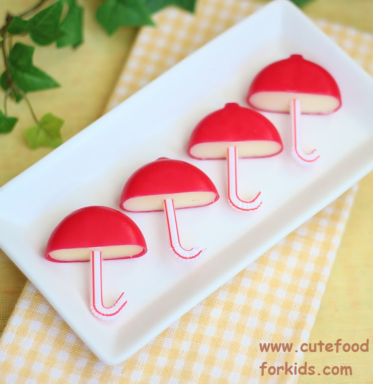 Cute Food For Kids?: Easiest Party Food: Babybel Umbrellas