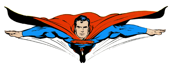 Résultat de recherche d'images pour "superman read a book"