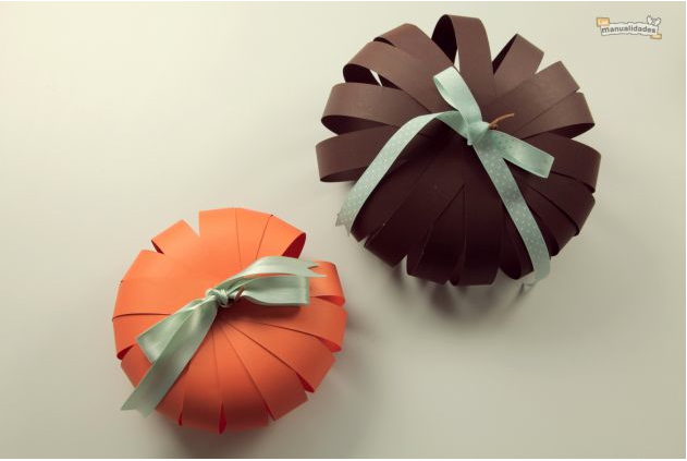 Arte Y Bisuteria Sencilla Calabaza De Papel Para Halloween