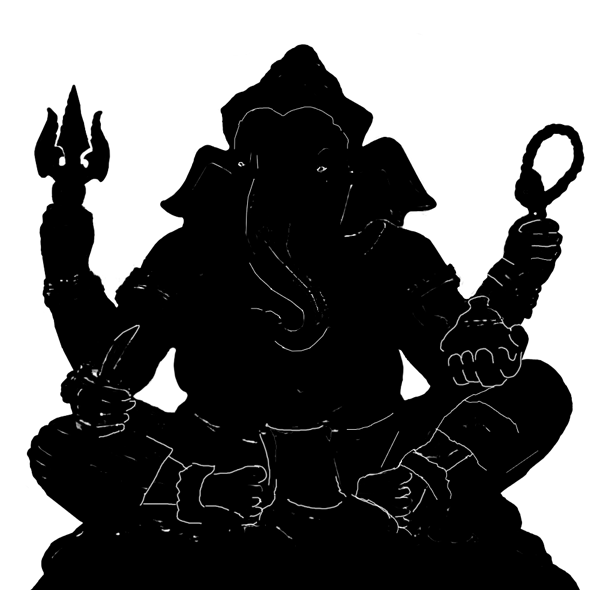 stock pictures ganesh or ganpati silhouettes stock pictures