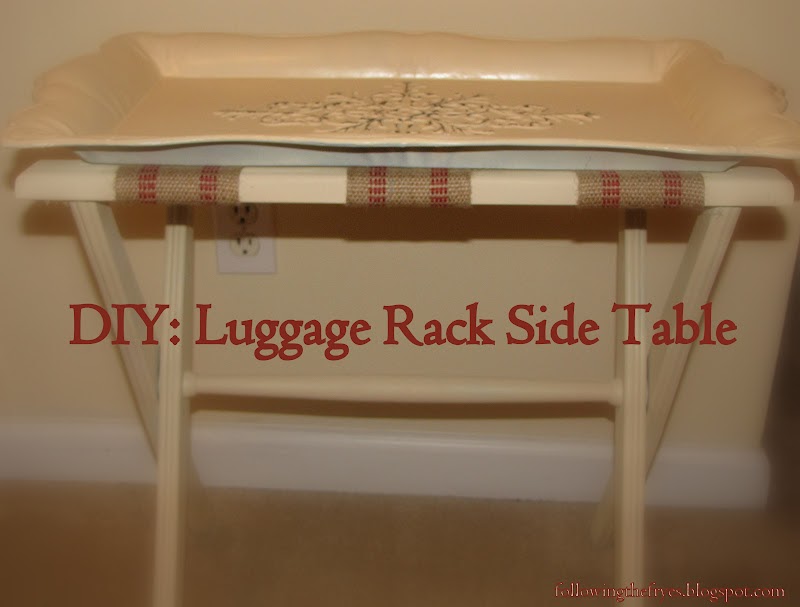 Following The Fryes DIY Luggage Rack Side Table