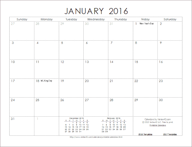 2016 Yearly Calendar Template 07