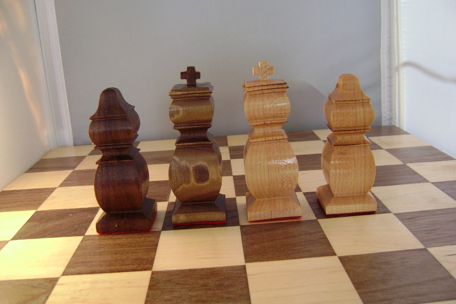 Adirondack Scollsawer My 2nd Brown Maple and Walnut Chess Set