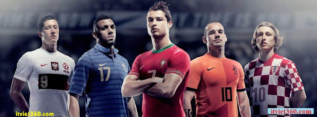 Ảnh bìa Facebook bóng đá - Cover FB Football timeline, cristiano ronaldo CR7, Sneijder Hà Lan