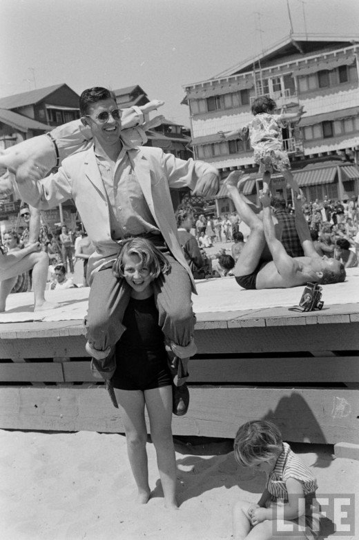 12 year old strong girl at Muscle Beach, 1954 ~ vintage everyday