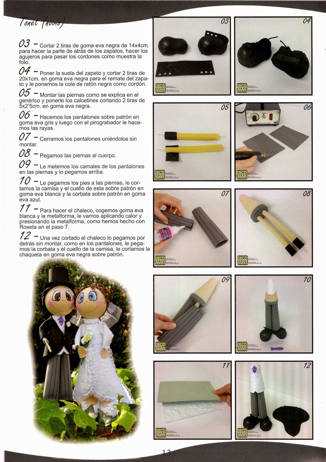 fofuchos novios paso a paso