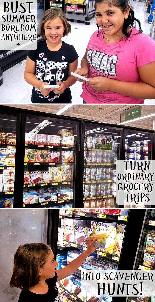 Bust Summer boredom anywhere- turn a shopping trip into a scavenger hunt and let the winner pick their favorite frozen snack! #SummerGoodies #Shop