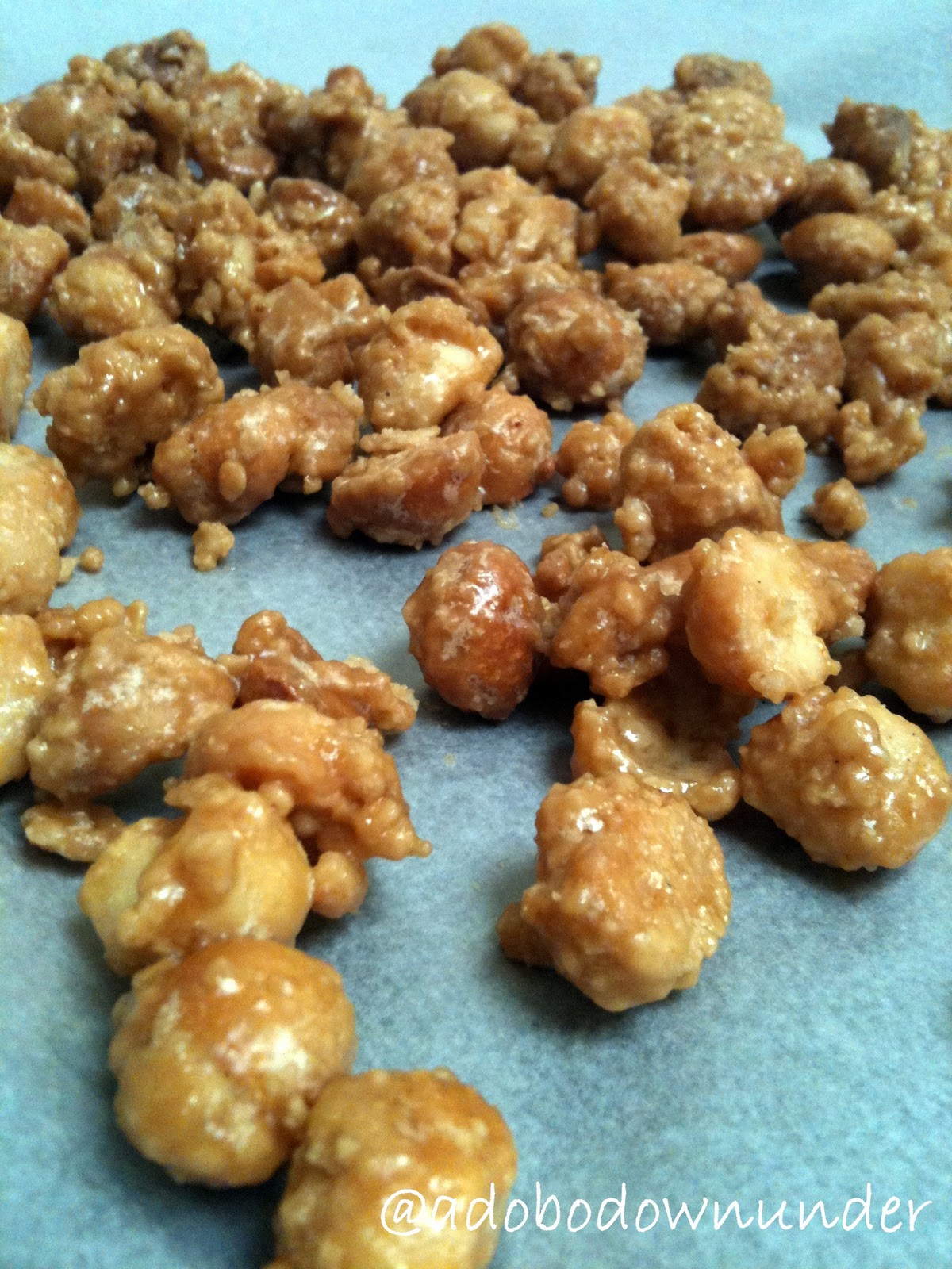 adobo down under Maple caramelized macadamia nuts