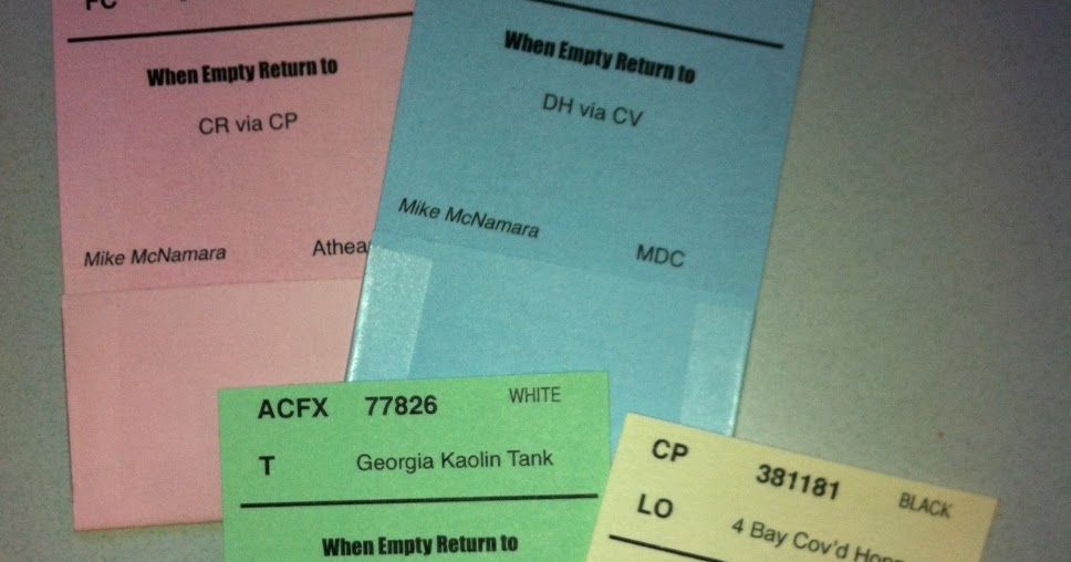 Mike McNamara's Northeast Kingdom Model Railroad Of Operations, Car Cards and Waybills