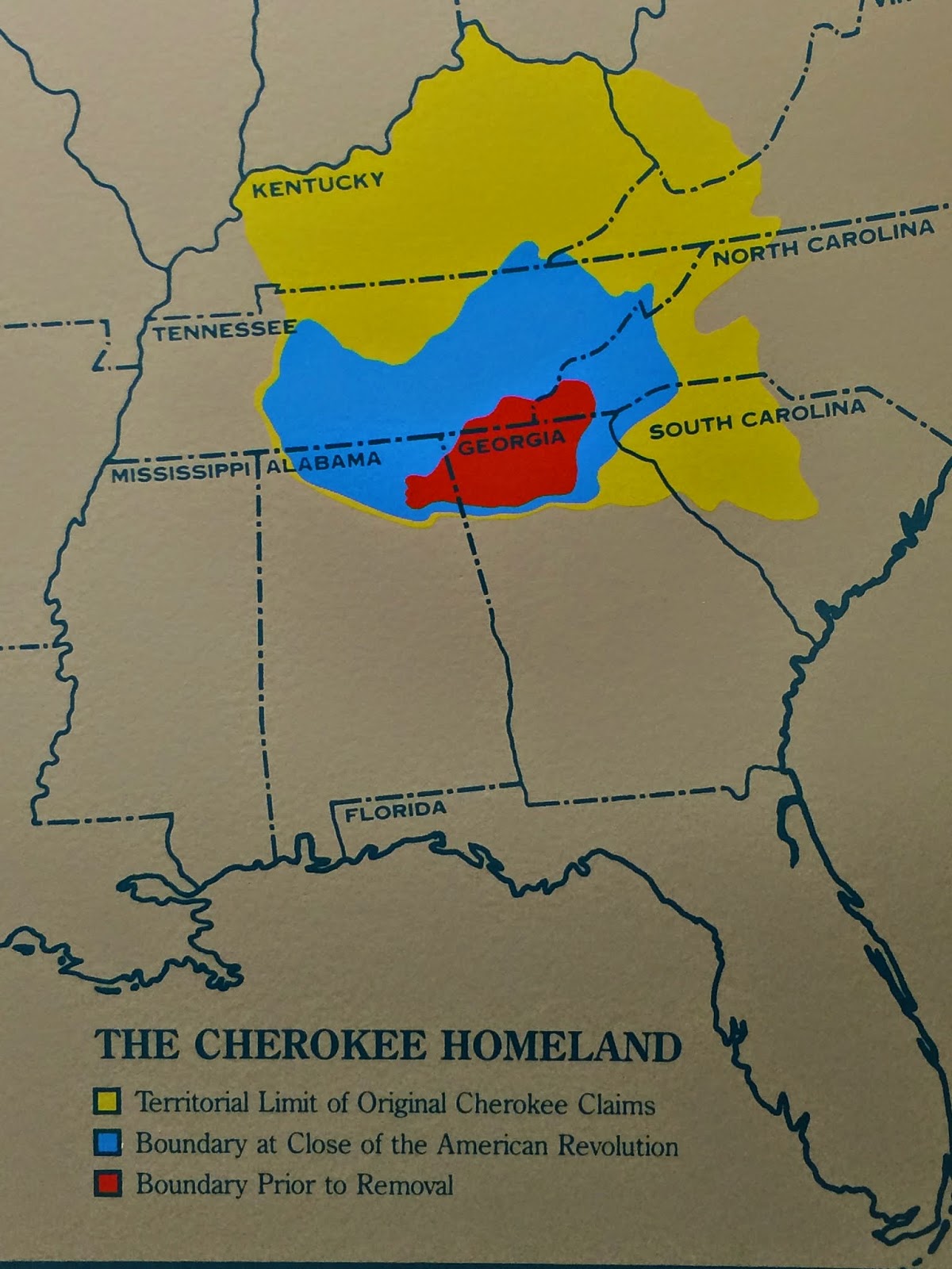 the map above shows the extent of cherokee lands at first contact with europeans in yellow by the time of the american revolution their lands had shrunk the map above shows the extent of cherokee lands at first contact with europeans in yellow by the time of the american revolution their lands had shrunk