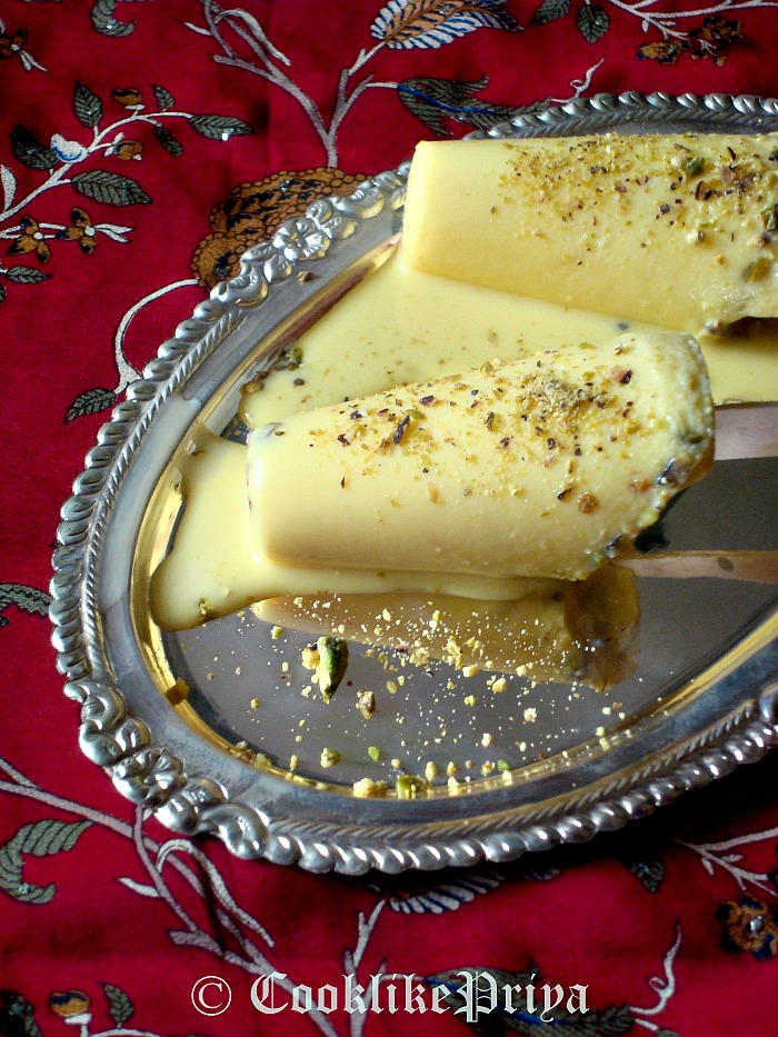 Cook like Priya Kesar Pista Kulfi Indian Kulfi Recipe Frozen