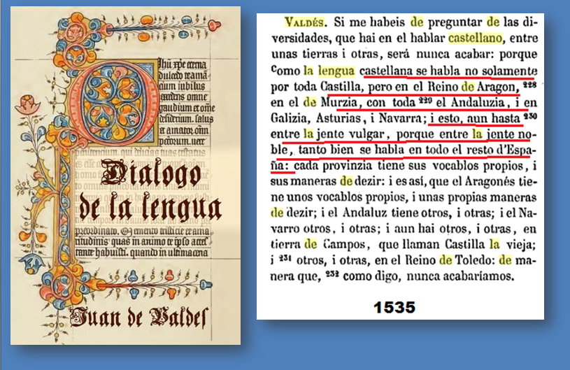 HISTORIA DEL IDIOMA ESPAÑOL EN CATALUÑA Dialogo+de+la+lengua+1535+juan+valdes
