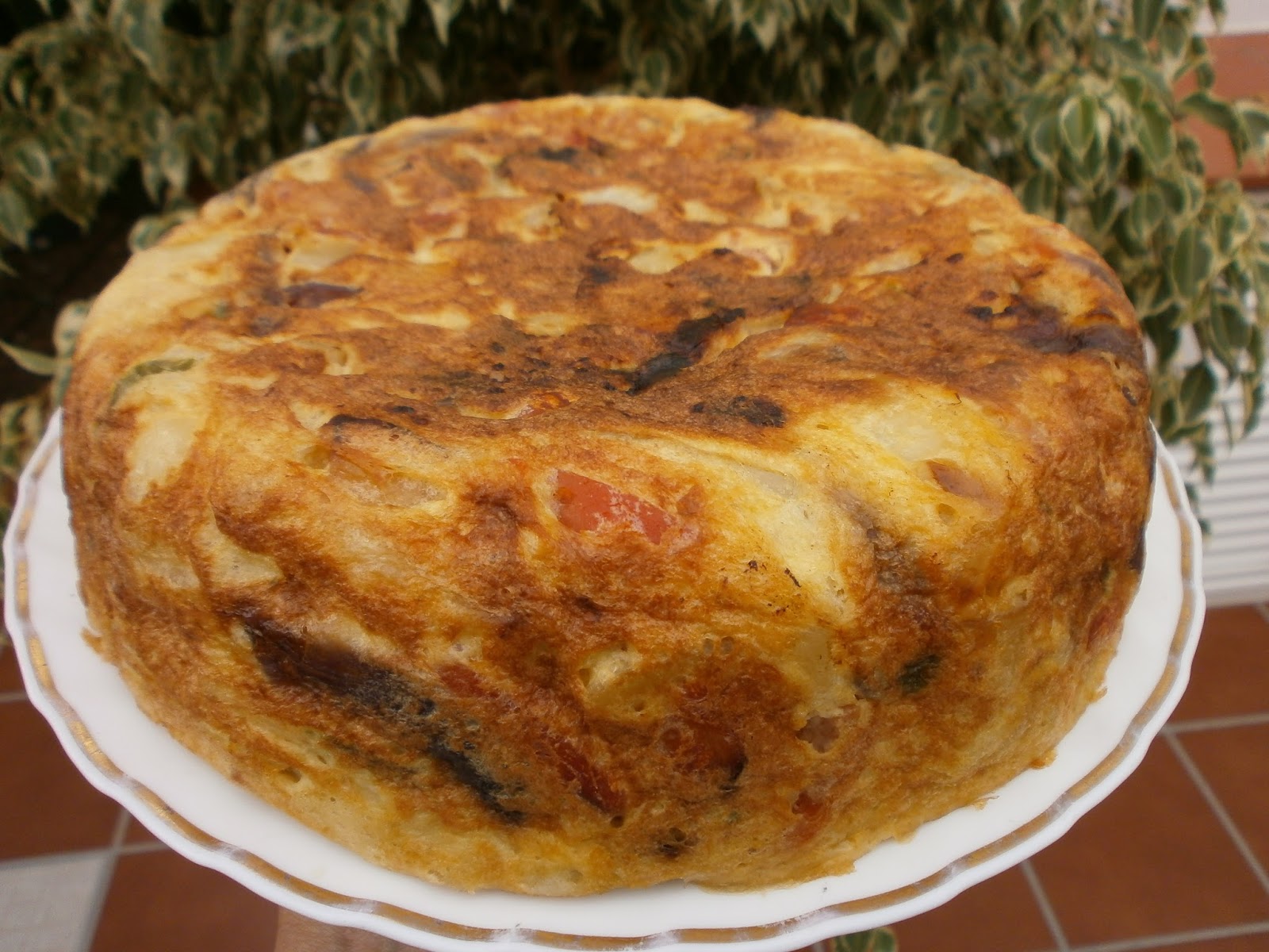 Luzmary y sus recetas caseras TORTILLA DE PAPAS CON CEBOLLAPIMIENTO
