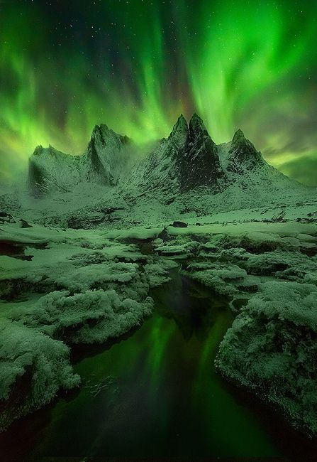 Красивые фото северного сияния (14 фото)
